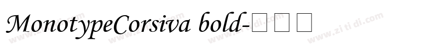 MonotypeCorsiva bold字体转换